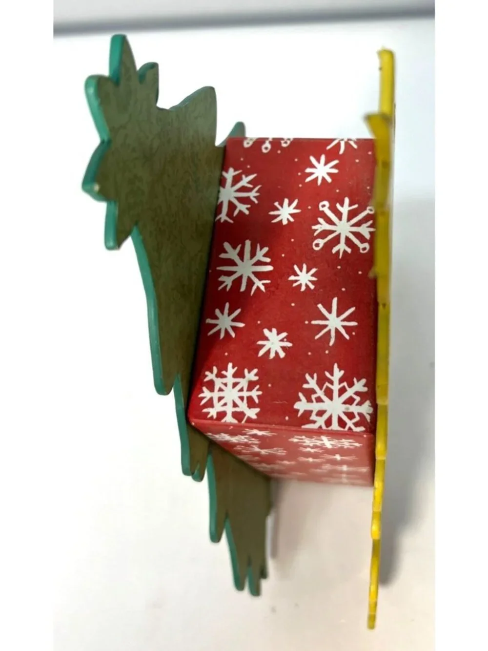 Vintage Olly & Rex Christmas Tree Box Decor 3D, Double Sided